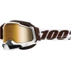 100% Racecraft 2 Snowmobile Goggles With Mirrored Lens-Brown, White