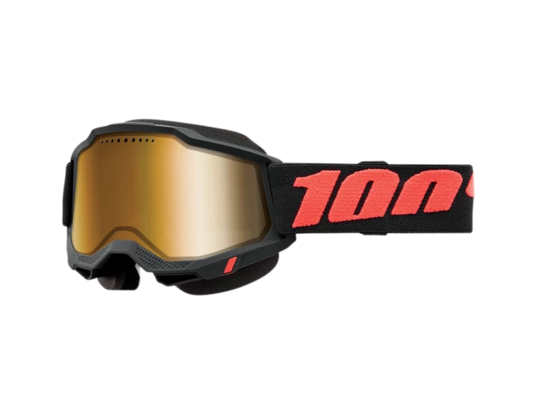 100% Accuri 2 Snowmobile Goggles With Mirrored Lens-Black, Pink 1 100% Accuri 2 Snowmobile Goggles With Mirrored Lens-Black, Pink
