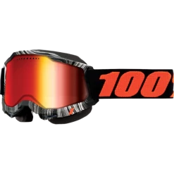 100% Accuri 2 Snowmobile Goggles With Mirrored Lens-Black, Orange