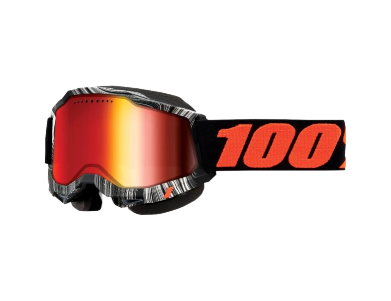 100% Accuri 2 Snowmobile Goggles With Mirrored Lens-Black, Orange 1 100% Accuri 2 Snowmobile Goggles With Mirrored Lens-Black, Orange