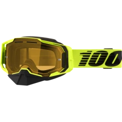 100% Armega Yellow Lens Snow Goggles -HJC 150126