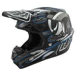 TROY LEE DESIGNS SE4 COMPOSITE HELMET W/MIPS EYEBALL BLACK / SILVER