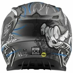 TROY LEE DESIGNS SE4 COMPOSITE HELMET W/MIPS EYEBALL BLACK / SILVER -HJC 20 se4 composite eyeball helmet blacksilver 4 1000x