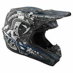 TROY LEE DESIGNS SE4 COMPOSITE HELMET W/MIPS EYEBALL BLACK / SILVER -HJC 20 se4 composite eyeball helmet blacksilver 7 1000x