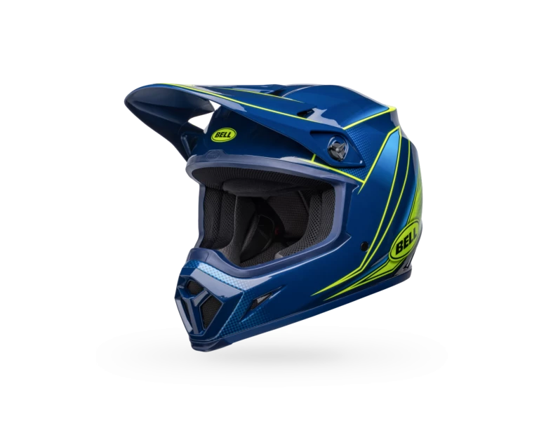 Bell MX-9 Mips Zone Gloss Navy/Retina Helmet 4 Bell MX-9 Mips Zone Gloss Navy/Retina Helmet - Image 4
