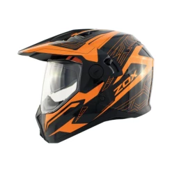 Zox Vertex Full Face Crusade Helmet -HJC 88 34461 zox dual sport orange side view yy5ohow0l2kvevf5