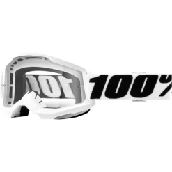 100% Strata 2 Clear Lens Goggles -HJC black white1 1