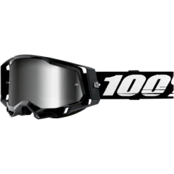 100% RACECRAFT 2 Mirror Lens Goggles -HJC black white c 1