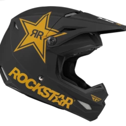 Fly Racing Kinetic Rockstar Helmet -HJC fly racing kinetic rockstar helmet black gold 4