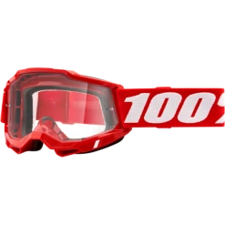 100% ACCURI 2 OTG Clear Lens Goggles -HJC red black otg