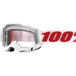 100% Accuri 2 Clear Lens Goggles 10 100% Accuri 2 Clear Lens Goggles -HJC red white 2