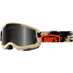 100% Strata 2 Smoke Lens Sand Goggles 5 100% Strata 2 Smoke Lens Sand Goggles -HJC strata 2 sand goggles camo orange 1