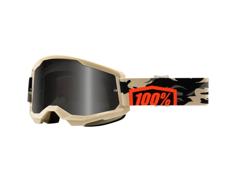 100% Strata 2 Smoke Lens Sand Goggles 3 100% Strata 2 Smoke Lens Sand Goggles - Image 3