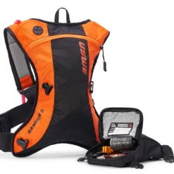 USWE Ranger 3 Liter Hydration Backpack With On/Off Organizer Pocket -HJC uswe ranger 3 liter hydration backpack orange 4