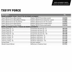 CKX TX019Y Off-Road Helmet Force - Without Goggle -HJC v 1web 600 sip sipieces ckx tx019yforce 1