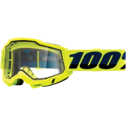 100% ACCURI 2 Enduro Dual Pane Clear Lens Goggles 7 100% ACCURI 2 Enduro Dual Pane Clear Lens Goggles -HJC yellow and black enduro 2
